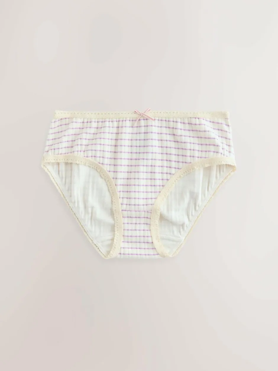 Next Texture Briefs 5 Pack (1.5-16yrs) Stripe/Plain New
