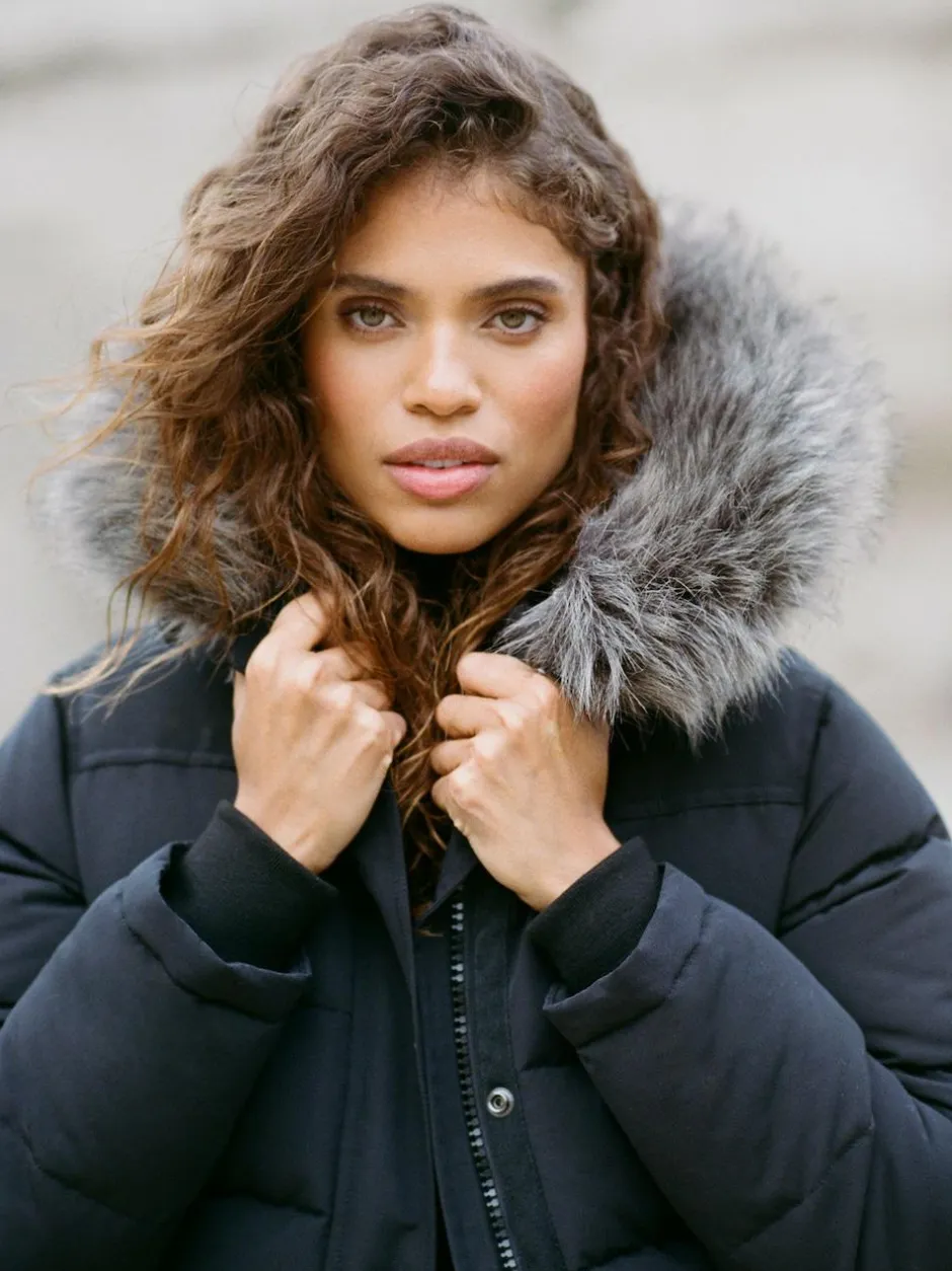 Superdry Black Everest Hooded Bomber Jacket Best