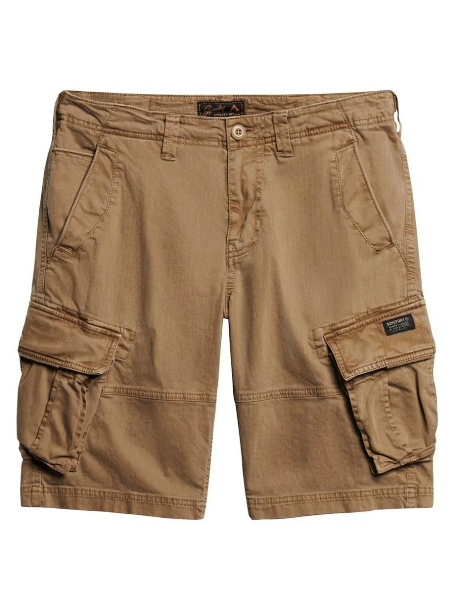 Superdry Brown Core Cargo Relaxed Fit Shorts Online