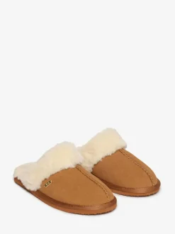 Superdry Brown Faux Suede Mule Slippers Hot