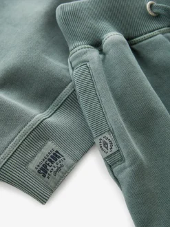 Superdry Dark Green Sweat Top & Shorts Set Online