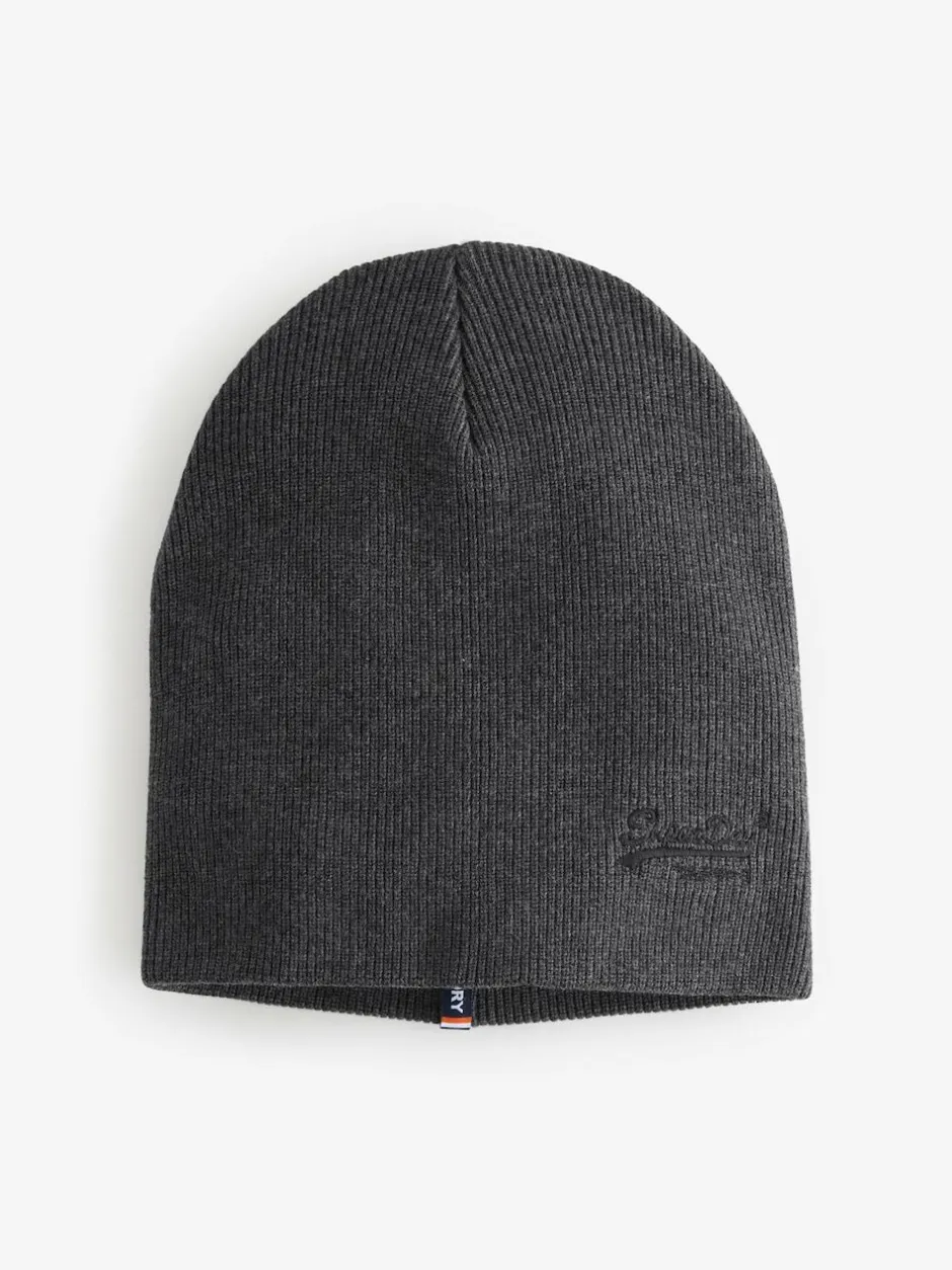 Superdry Essential Logo Knitted Beanie Hat Grey Hot