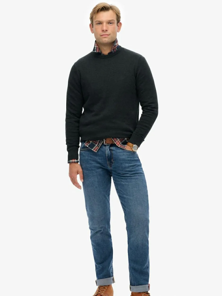 Superdry Essentials Cotton Jumper Grey Discount