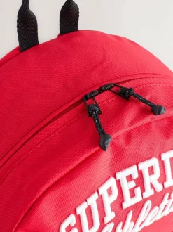 Superdry Back to School Embroide Varsity Badge Logo Backpack Red Best