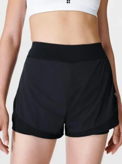 Sweaty Betty Tempo Run Shorts Black New