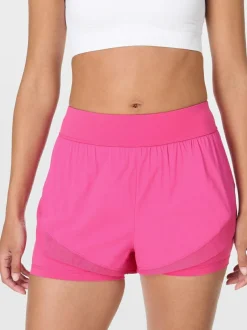 Sweaty Betty Tempo Run Shorts Pink Hot