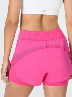 Sweaty Betty Tempo Run Shorts Pink Hot