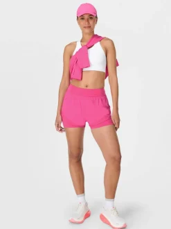 Sweaty Betty Tempo Run Shorts Pink Hot