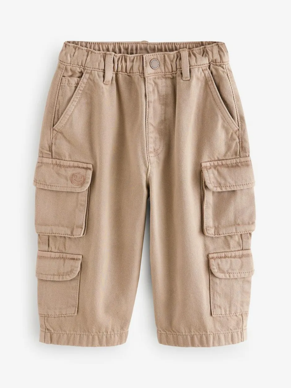 Next 100% Cotton Cargo Trouser Jeans (3mths-7yrs) Tan Brown