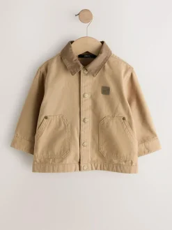 Next Canvas Overshirt (3mths-7yrs) Tan Brown Outlet