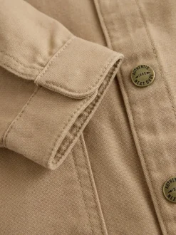 Next Canvas Overshirt (3mths-7yrs) Tan Brown Outlet