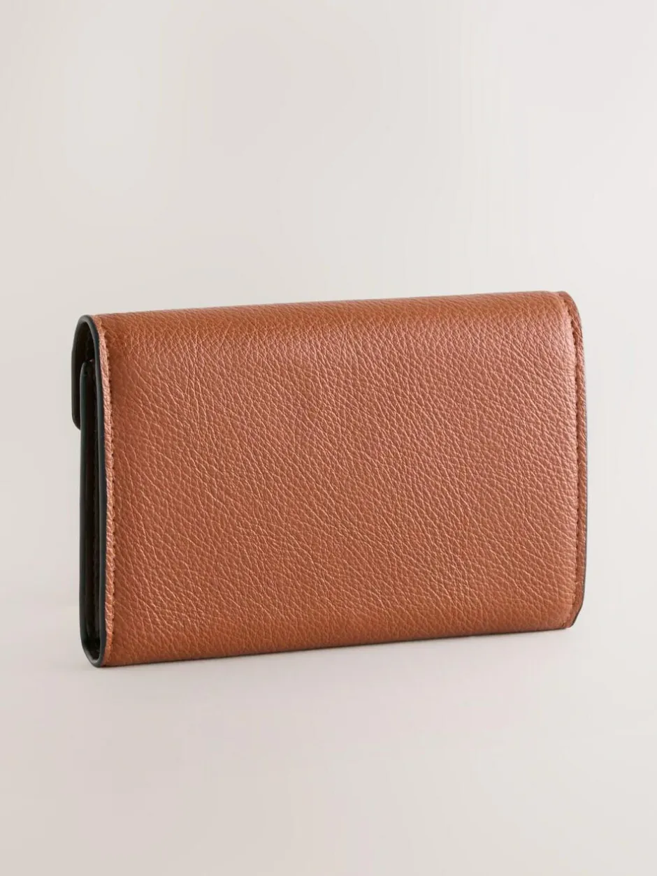 Next Tan Brown Envelope Lock Purse Best