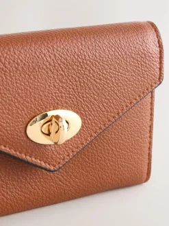 Next Tan Brown Envelope Lock Purse Best