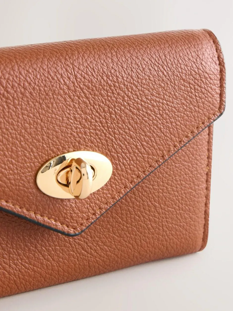 Next Tan Brown Envelope Lock Purse Best