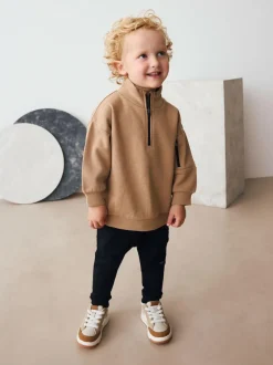 Next Half Zip Top and Joggers Set (3mths-7yrs) Tan Brown Online