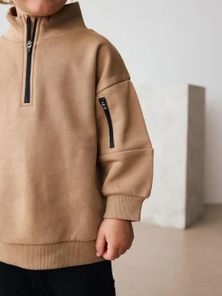 Next Half Zip Top and Joggers Set (3mths-7yrs) Tan Brown Online