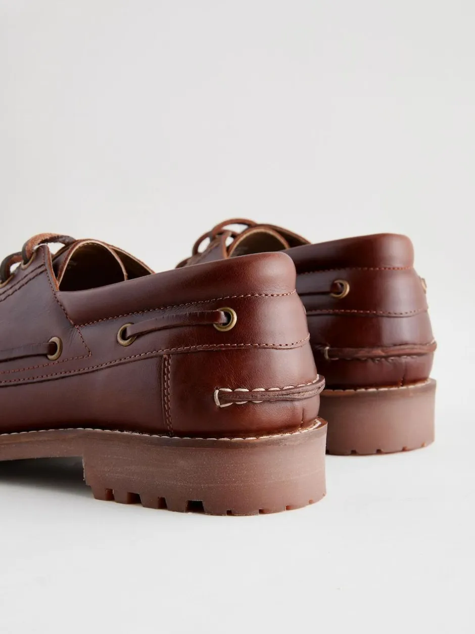 Next Tan Brown Leather Cleated Boat Shoes Outlet