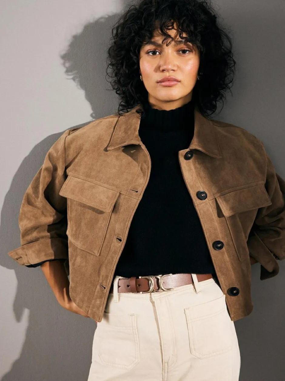 Next Regular Statement Buckle Leather Belt Tan Brown Clearance