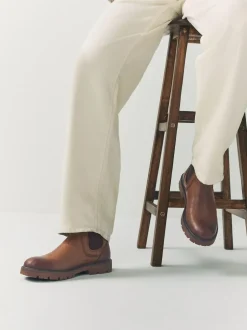 Next Tan Brown Relaxed Chelsea Boots Online
