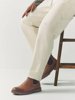 Next Tan Brown Relaxed Chelsea Boots Online