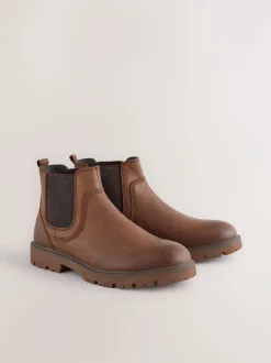 Next Tan Brown Relaxed Chelsea Boots Online