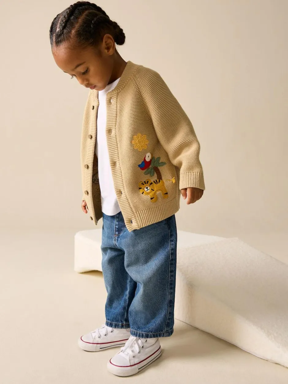 Next Tan Brown Safari Character Cardigan (3mths-7yrs) Best