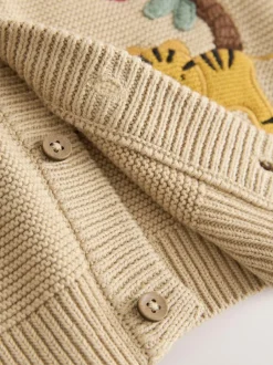 Next Tan Brown Safari Character Cardigan (3mths-7yrs) Best