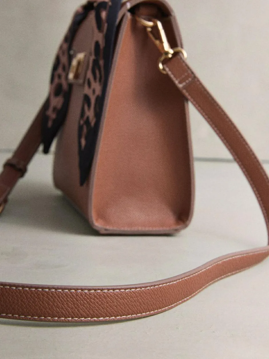 Next Tan Brown Scarf Hand Held Bag Outlet