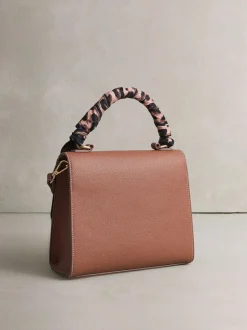 Next Tan Brown Scarf Hand Held Bag Outlet