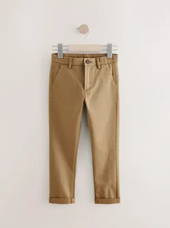 Next Tan Brown Skinny Fit Stretch Chino Trousers (3-17yrs) Best