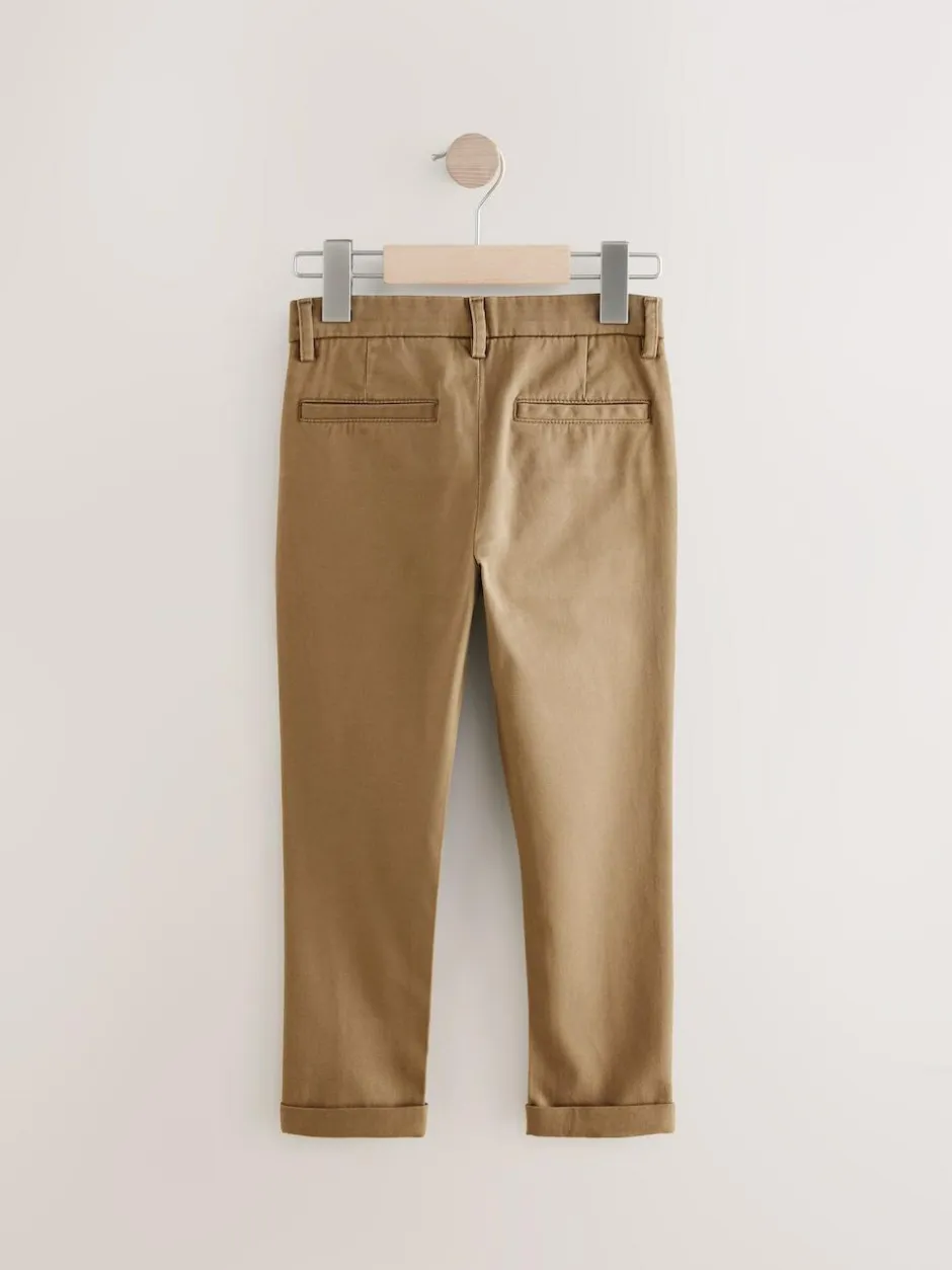 Next Tan Brown Skinny Fit Stretch Chino Trousers (3-17yrs) Best