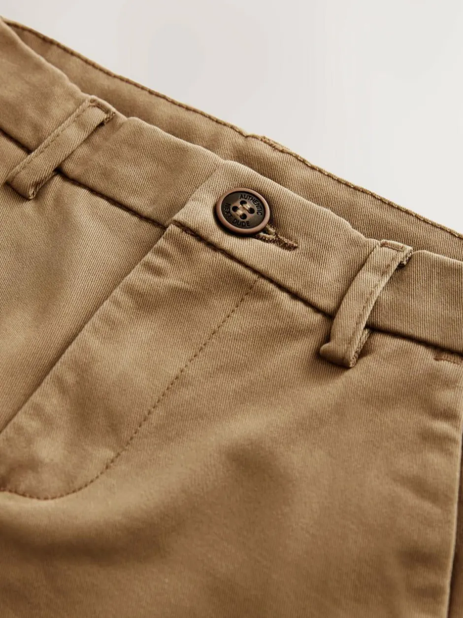 Next Tan Brown Skinny Fit Stretch Chino Trousers (3-17yrs) Best