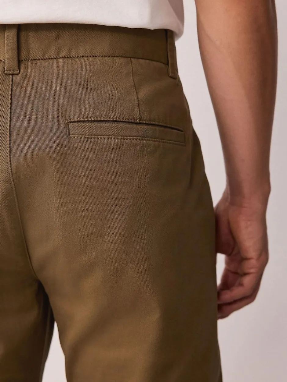 Next Tan Brown Slim Fit Stretch Chinos Trousers Clearance
