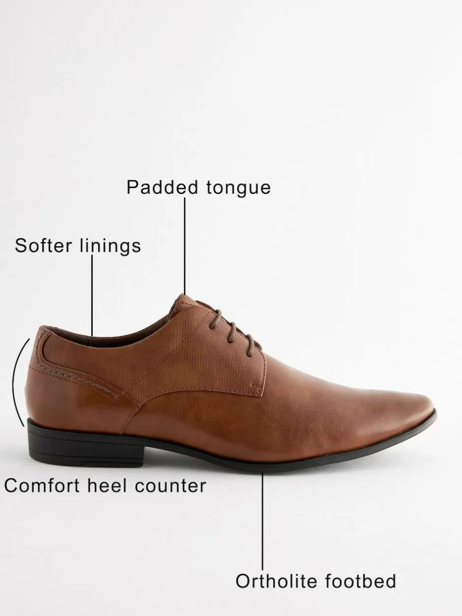 Next Standard Fit Derby Lace-Up Shoes Tan Brown Online