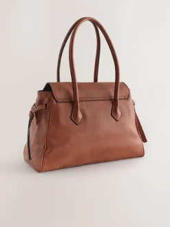 Next Tan Brown Structured Tote Bag Best