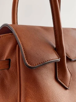 Next Tan Brown Structured Tote Bag Best