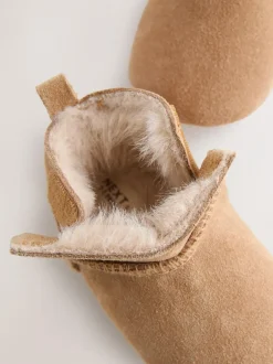 Next Suede Baby Pull-On Boots (0-24mths) Tan Brown Outlet