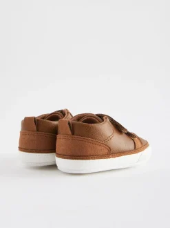 Next Tan Brown Touch Fastening Baby Trainers (0-2mths) Discount