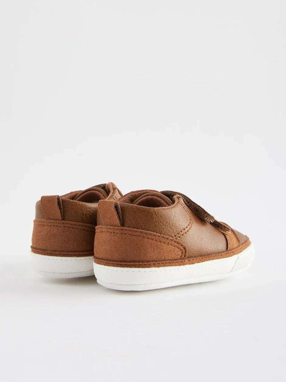 Next Tan Brown Touch Fastening Baby Trainers (0-2mths) Discount