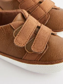 Next Tan Brown Touch Fastening Baby Trainers (0-2mths) Discount