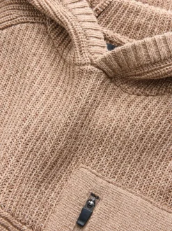 Next Tan Brown Utility Knitted Hoodie (3-16yrs) Discount
