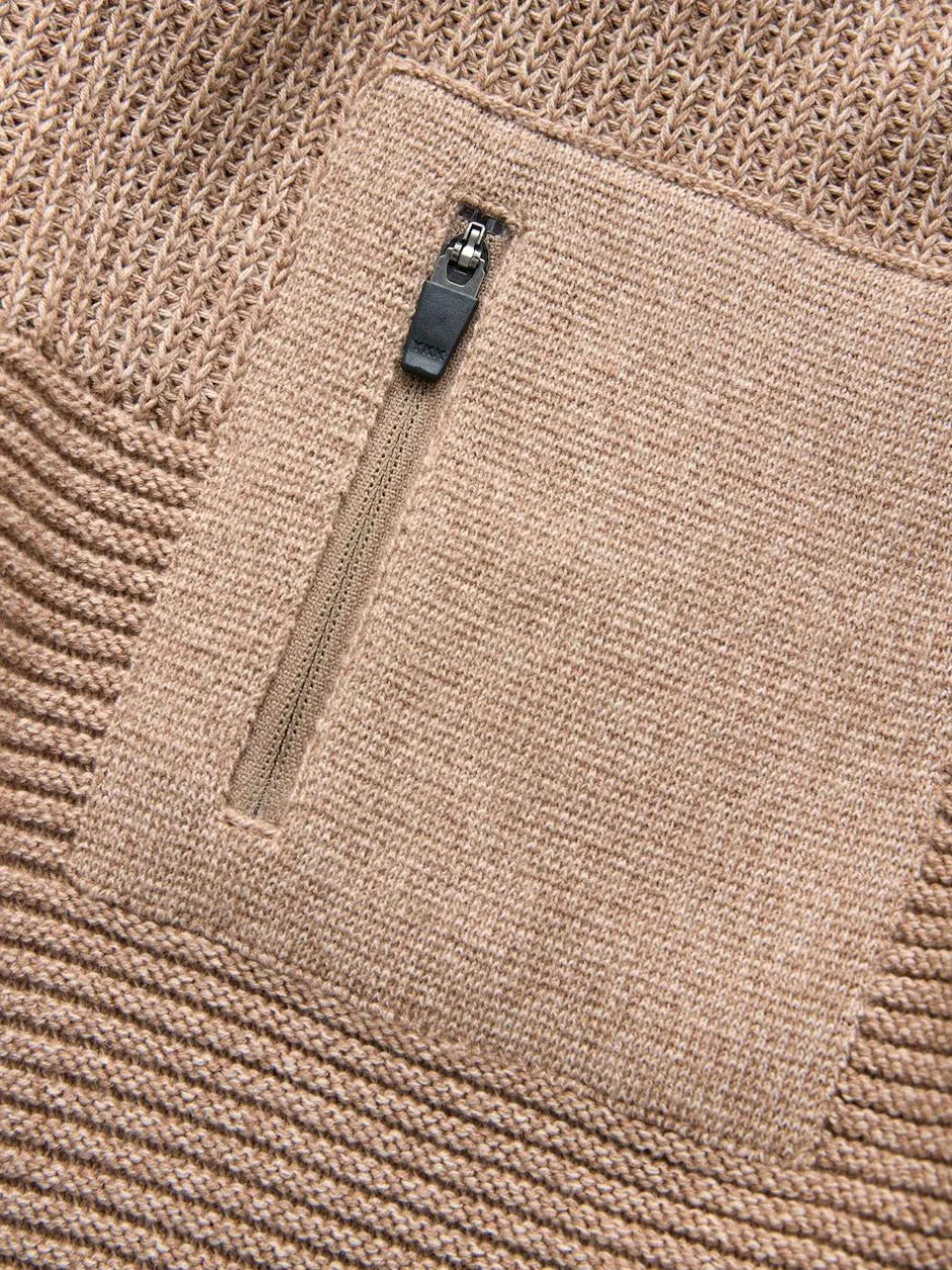 Next Tan Brown Utility Knitted Hoodie (3-16yrs) Discount