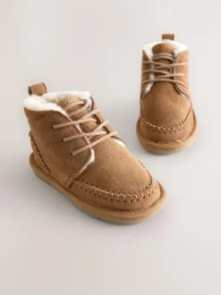 Next Tan Brown Warm Lined Suede Boots Sale