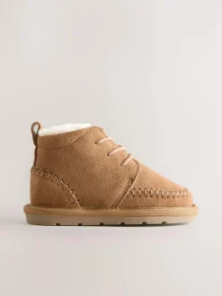 Next Tan Brown Warm Lined Suede Boots Sale