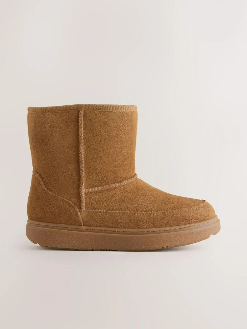 Next Tan Brown Water Repellent Suede Boots Discount