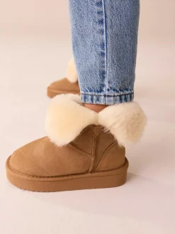 Next Tan Brown Water Repellent Suede True Sheepskin Boots Online