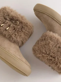 Next Water Repellent Suede Boots Tan Brown Clearance