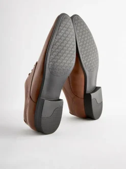 Next Wide Fit Derby Lace-Up Shoes Tan Brown New