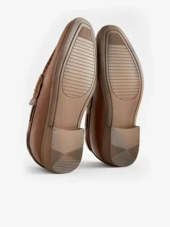 Next Standard Fit (F) Smart Loafers Tan Tassel New