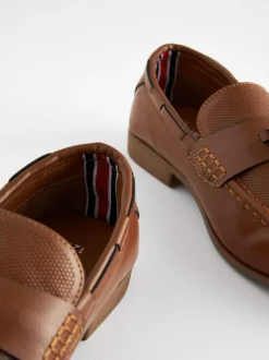 Next Standard Fit (F) Smart Loafers Tan Tassel New